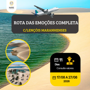 ROTA DAS EMOÇÕES COMPLETA C/LENÇÓIS MARANHENSES